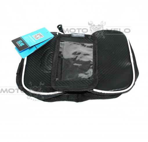Велосипедная сумка на раму (для инструмента и смартфона 5.5″ , водонепроницаемая, чёрная,ROSWHEEL) (#MD), mod:GA-46-1